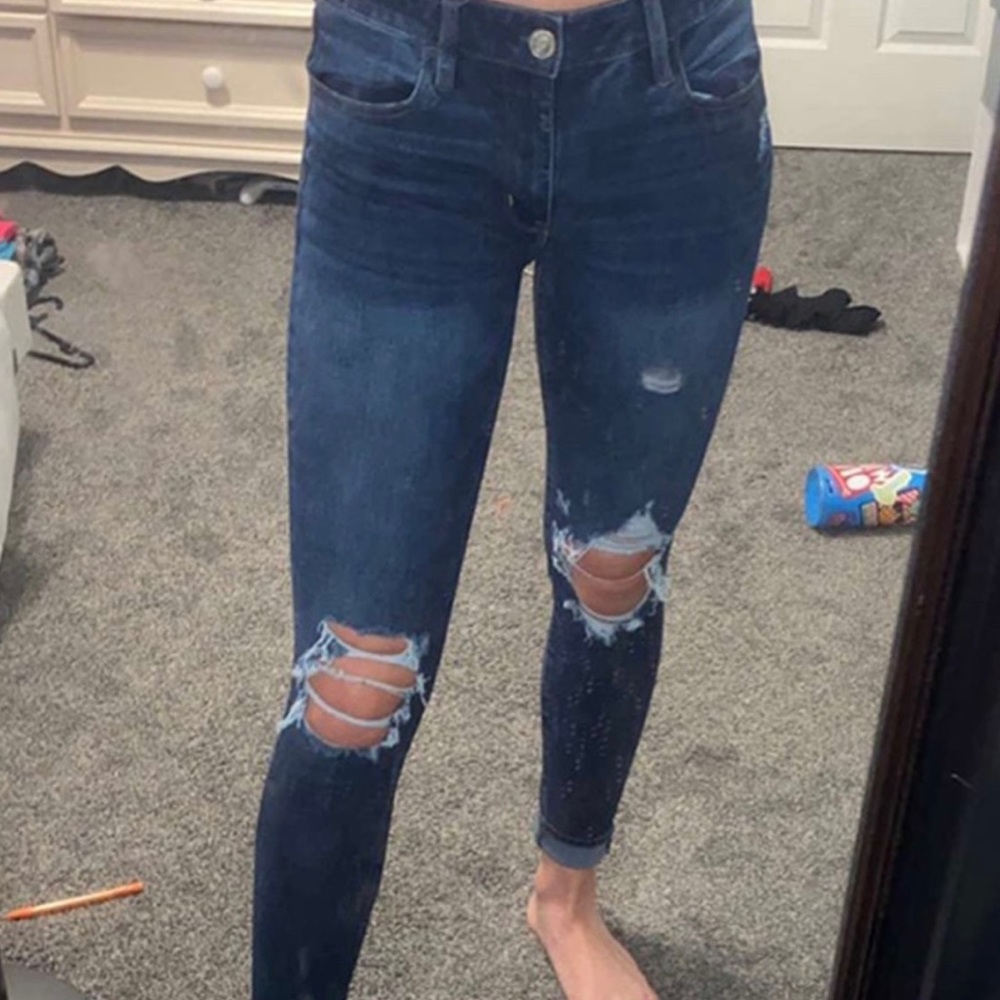 american eagle jeggings size 6 long